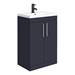 Arezzo Blue Floor Standing Vanity Unit, Tall Cabinet + Toilet Pack with Chrome Handles profile small image view 2 