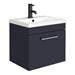 Arezzo Blue Wall Hung Sink Vanity Unit + Toilet Package with Chrome Handle profile small image view 2 