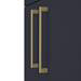 Arezzo Countertop Basin Unit - Blue with Brushed Brass Handles - 600mm inc. Basin profile small image view 2 