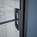 Arezzo 1000 x 1970 Matt Black Grid Frameless Pivot Shower Door for Recess profile small image view 5 
