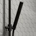 Arezzo Matt Black Round Bar Shower Valve incl. Slide Rail Kit with Pencil Handset profile small image view 5 
