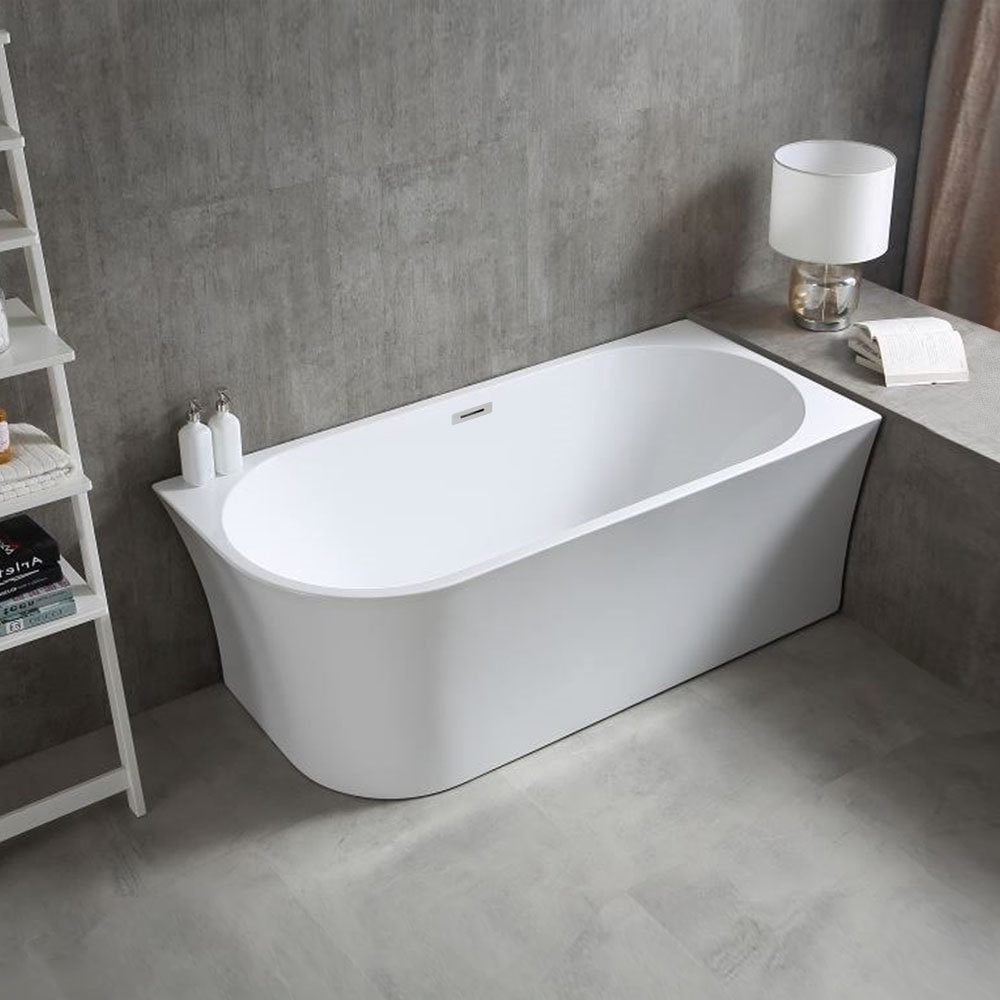 black corner bath