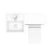 Arezzo 900mm Gloss White Combination Bathroom Suite Unit (inc. Cistern + Square Toilet) profile small image view 6 