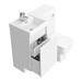 Arezzo 900mm Gloss White Combination Bathroom Suite Unit (inc. Cistern + Square Toilet) profile small image view 2 