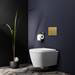 Arezzo Compact Concealed Cistern with Brushed Brass Flush Plate - Round Buttons profile small image view 7 
