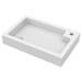 Arezzo Matt Blue Combined Two-In-One Wash Basin & Toilet (500mm Wide x 300mm) profile small image view 2 