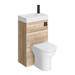 Arezzo Rustic Oak 2-In-1 Wash Basin & Toilet (500mm Wide x 300mm) incl. Black Flush profile small image view 7 