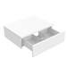 Arezzo Wall Hung Countertop Basin Shelf with Drawer - Matt White - 600 x 450mm profile small image view 2 