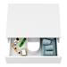 Arezzo Wall Hung Countertop Basin Shelf with Drawer - Matt White - 600 x 450mm profile small image view 3 