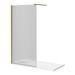 Arezzo 1600 x 800 Fluted Glass Brushed Brass Profile Wet Room (1000 Screen, Square Support Arm + Tray) profile small image view 5 