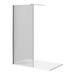 Arezzo 1400 x 900 Fluted Glass Chrome Profile Wet Room (800 Screen, Square Support Arm + Tray) profile small image view 5 