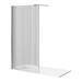 Arezzo 1600 x 800 Fluted Glass Chrome Profile Wet Room (1000 Screen, Square Support Arm + Tray) profile small image view 5 