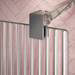 Arezzo Fluted Glass Chrome Profile Wetroom Screen + Square Support Arm profile small image view 2 