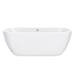 Arezzo Freestanding Modern Bath with Brushed Brass Waste profile small image view 3 