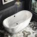 Arezzo Freestanding Modern Bath with Matt Black Waste profile small image view 2 