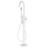 Arezzo Matt White Freestanding Bath Tap with Shower Mixer profile small image view 1 