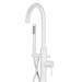 Arezzo Matt White Freestanding Bath Tap with Shower Mixer profile small image view 2 