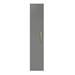 Arezzo Matt Grey Wall Hung Tall Storage Cabinet with Brushed Brass Handle profile small image view 2 