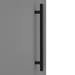 Arezzo Wall Hung Tall Storage Cabinet - Matt Grey - with Industrial Style Matt Black Handle profile small image view 2 