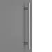Arezzo Wall Hung Tall Storage Cabinet - Matt Grey - with Industrial Style Chrome Handle profile small image view 2 