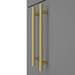 Arezzo Floor Standing Vanity Unit - Matt Grey - 500mm with Industrial Style Brushed Brass Handles profile small image view 3 