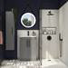 Arezzo Floor Standing Vanity Unit - Matt Grey - 500mm with Industrial Style Black Handles profile small image view 4 