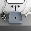 Arezzo 380 x 380mm Matt Grey Square Counter Top Basin profile small image view 1 