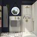 Arezzo Wall Hung Vanity Unit - Matt Grey - 600mm with Industrial Style Brushed Brass Handle profile small image view 4 