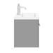 Arezzo Wall Hung Vanity Unit - Matt Grey - 600mm with Industrial Style Chrome Handle profile small image view 7 