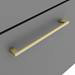 Arezzo Wall Hung Countertop Vanity Unit - Matt Grey - 600mm with Brushed Brass Handle profile small image view 2 