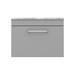 Arezzo Wall Hung Countertop Vanity Unit - Matt Grey - 600mm with Bellato Grey Worktop & Chrome Handle profile small image view 6 