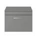 Arezzo Wall Hung Countertop Vanity Unit - Matt Grey - 600mm with Chrome Handle profile small image view 3 