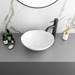 Arezzo Countertop Basin Unit - Grey with Brushed Brass Handles - 600mm inc. Basin profile small image view 5 