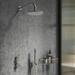 Arezzo Brushed Gunmetal Grey Concealed Individual Diverter + Thermostatic Control Shower Valve profile small image view 2 