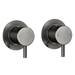 Arezzo Brushed Gunmetal Grey Concealed Individual Diverter + Thermostatic Control Shower Valve profile small image view 4 