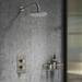 Arezzo Brushed Gunmetal Grey Round Modern Twin Concealed Shower Valve profile small image view 3 