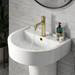 Arezzo Brushed Brass Industrial Style 1-Touch Basin Tap profile small image view 5 