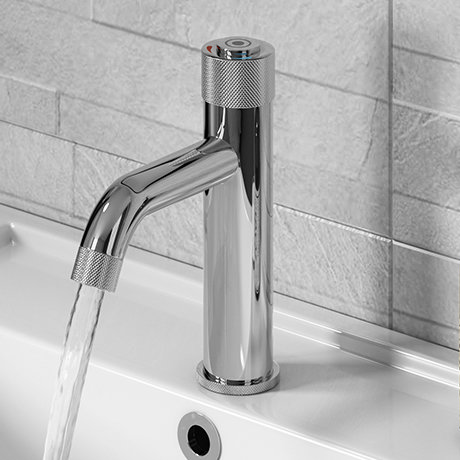 Arezzo Chrome Industrial Style 1-Touch Basin Tap