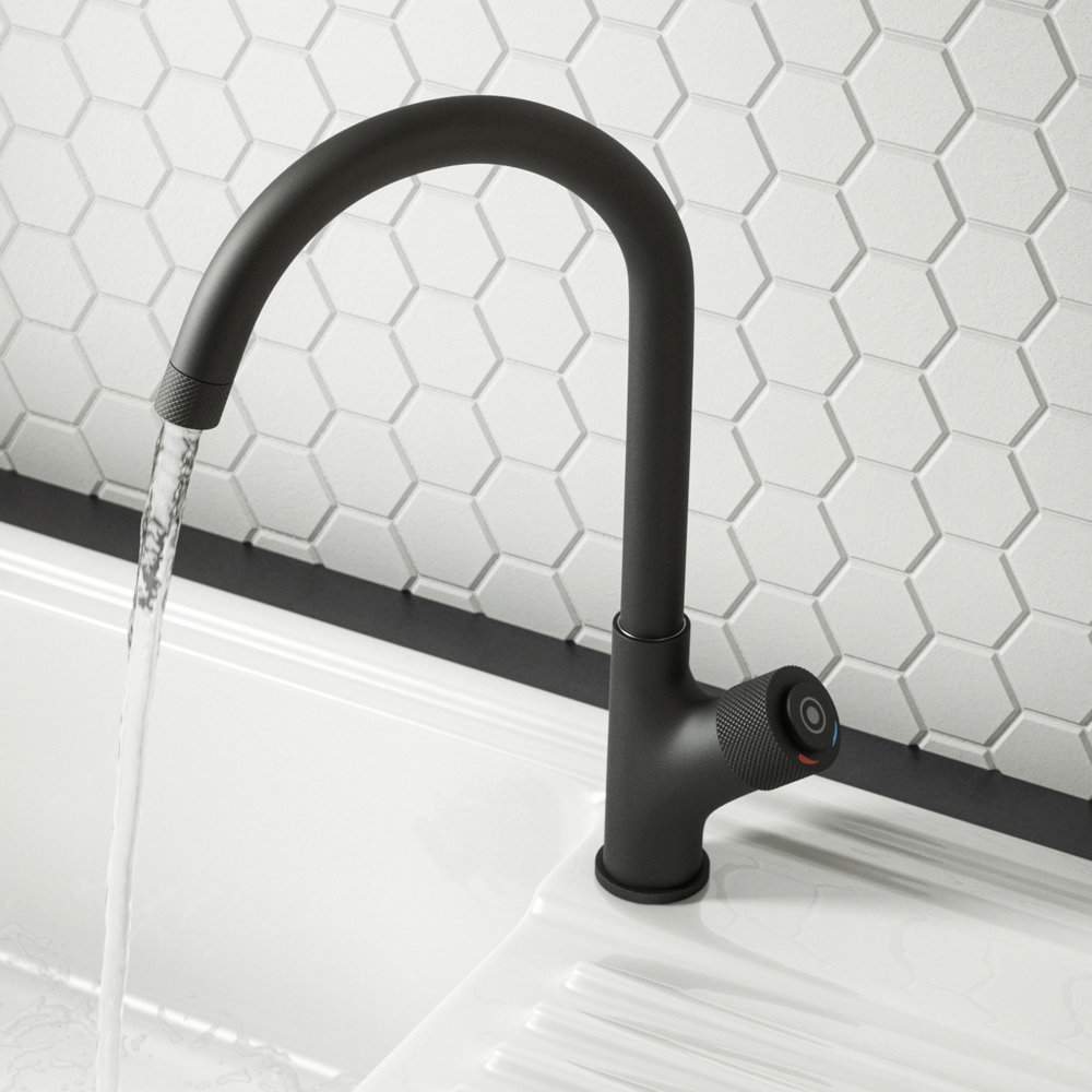 Arezzo Matte Black Kitchen Tap Victorian Plumbing