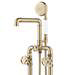 Arezzo Brushed Brass Industrial Style Freestanding Bath Shower Mixer Tap profile small image view 5 