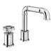 Arezzo Chrome 2TH Industrial Style Deck Mounted Basin Mixer profile small image view 3 