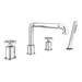 Arezzo Chrome 4TH Industrial Style Deck Mounted Bath Shower Mixer inc. Pull Out Handset profile small image view 3 