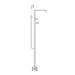 Arezzo Chrome Industrial Style Freestanding Bath Shower Mixer Tap profile small image view 5 