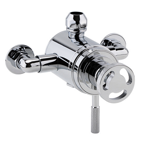 Arezzo Chrome Industrial Style Exposed Dual Shower Valve