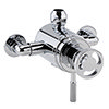 Arezzo Chrome Industrial Style Exposed Dual Shower Valve profile small image view 1 