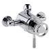 Arezzo Chrome Industrial Style Rigid Riser Kit with Diverter + Dual Exposed Shower Valve profile small image view 3 