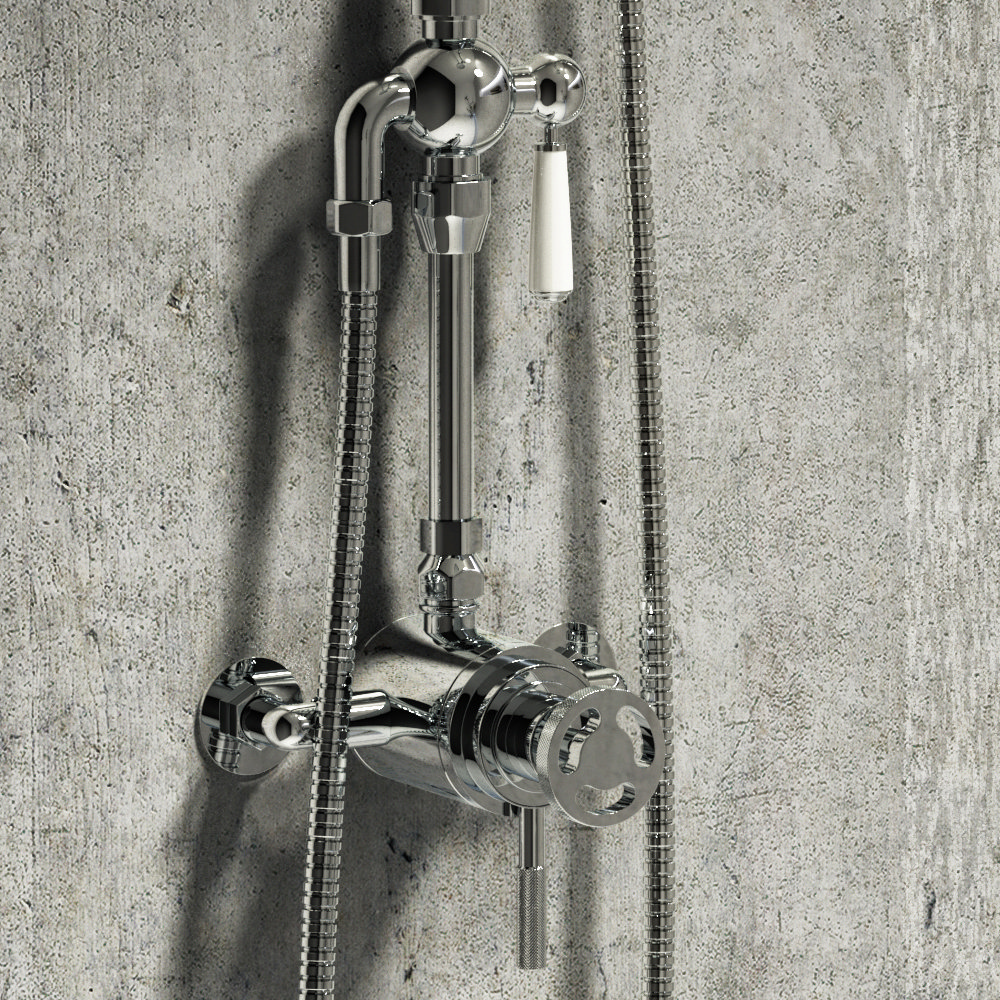 rigid shower riser with diverter
