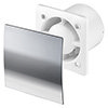 Arezzo 100mm Turbo Extractor Fan - Pull Cord Switch - Chrome profile small image view 1 