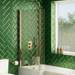 Arezzo Brushed Brass L-Shaped Hinged Bath Screen profile small image view 3 
