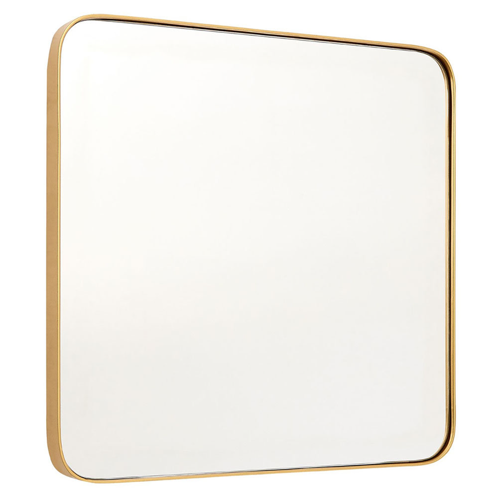 Arezzo Medium 400 X Gold Frame Square Wall Mirror Victorian Plumbing Uk Arezzo Medium 400 X Gold Frame, Gold Framed Rectangular Bathroom Mirror